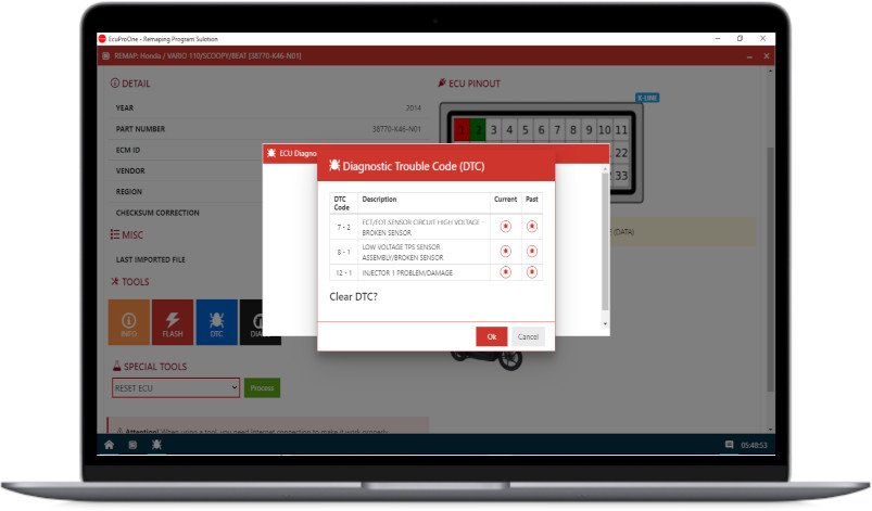 Find And Clear Diagnostic Trouble Code (DTC)